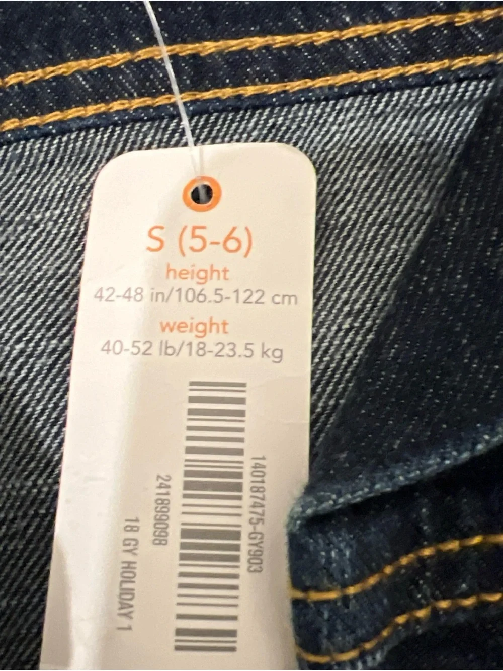 GYMBOREE Kids Denim Jacket - Dark Blue 5/6 NWT